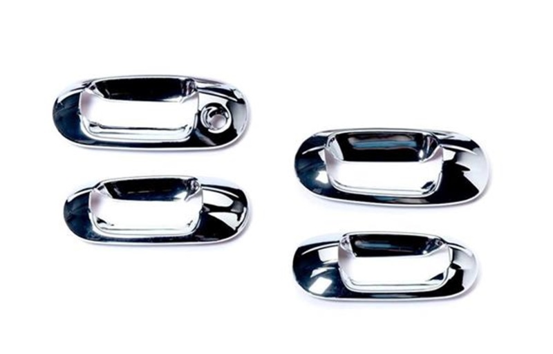 Lincoln Navigator Door Handle Covers - Front + Rear - Putco - Outer Ring Only - Chrome - `03-`06