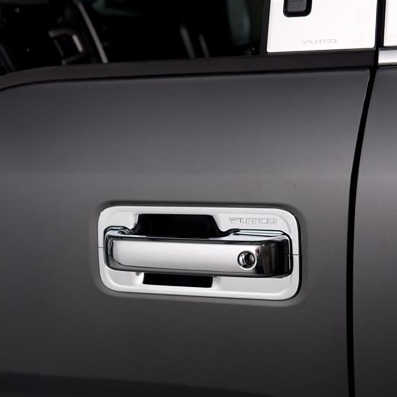 Ford F150 Door Handle Covers - Front - Putco - Deluxe w/ Driver Keyhole - Chrome - `15-`20