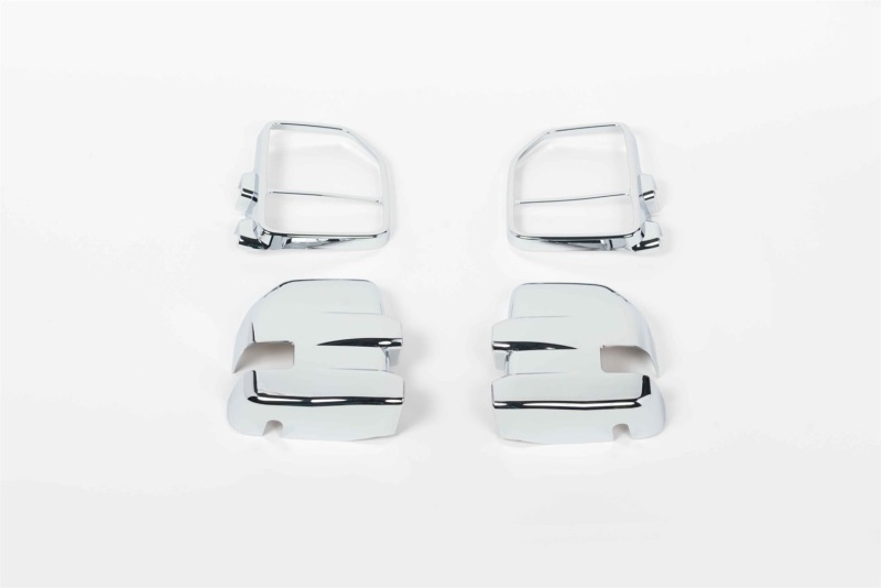 Ford Super Duty F250 Mirror Covers - Putco - Fits Towing Mirrors w/ Side Markers - Chrome - `17-`26