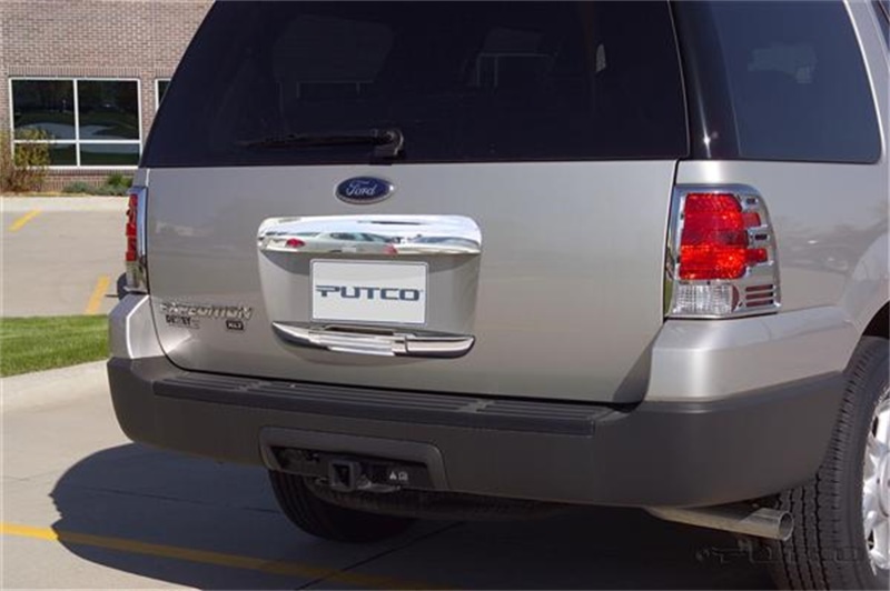 Ford Expedition Tailgate Handle Covers - Rear - Putco - Lower Section Only - Chrome - `03-`06