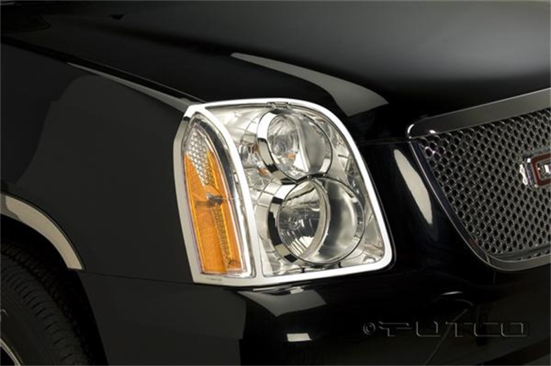 GMC Yukon Head Lamp Overlays & Rings - Putco - Chrome - `07-`14