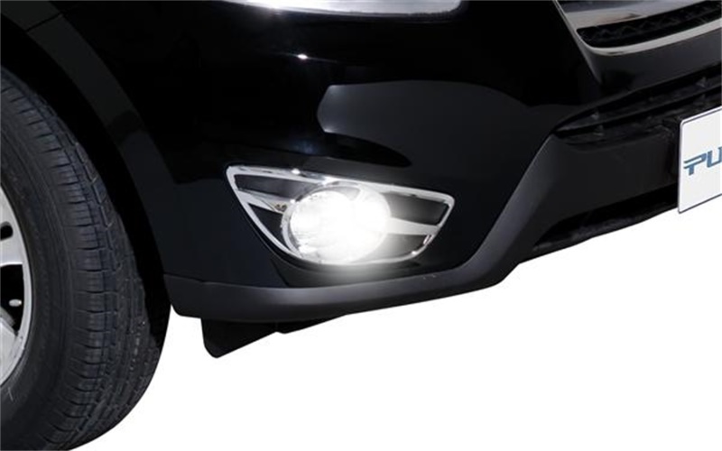 Hyundai Santa Fe Fog Lamp Overlays & Rings - Putco - Chrome - `07-`13