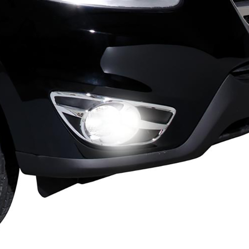 Hyundai Santa Fe Fog Lamp Overlays & Rings - Putco - Chrome - `07-`13