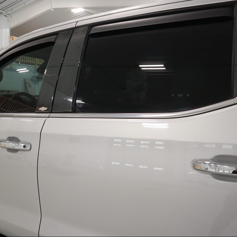 Chevrolet Silverado 1500 Pillar Posts - Putco - Bow Tie Etching - Black Platinum - `19-`26