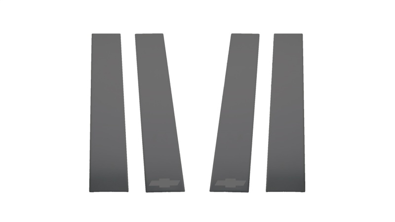 Chevrolet Silverado Pillar Posts - Putco - Chevrolet Bow Tie Etching - Black Platinum - `20-`26