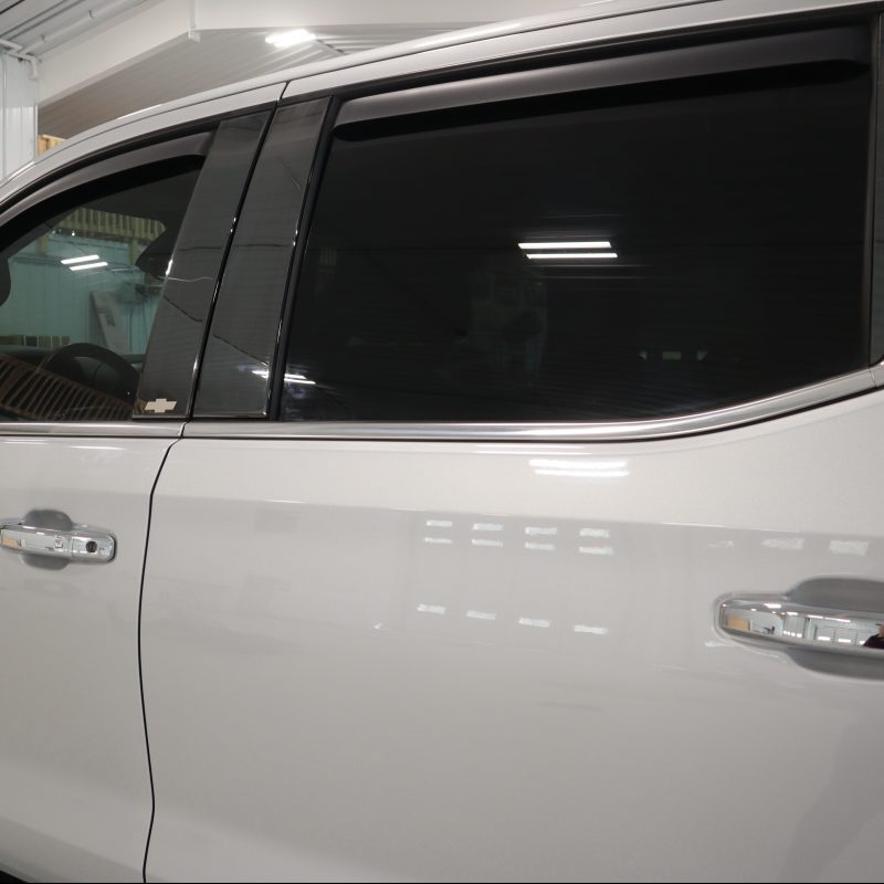 Chevrolet Silverado Pillar Posts - Putco - Chevrolet Bow Tie Etching - Black Platinum - `20-`26