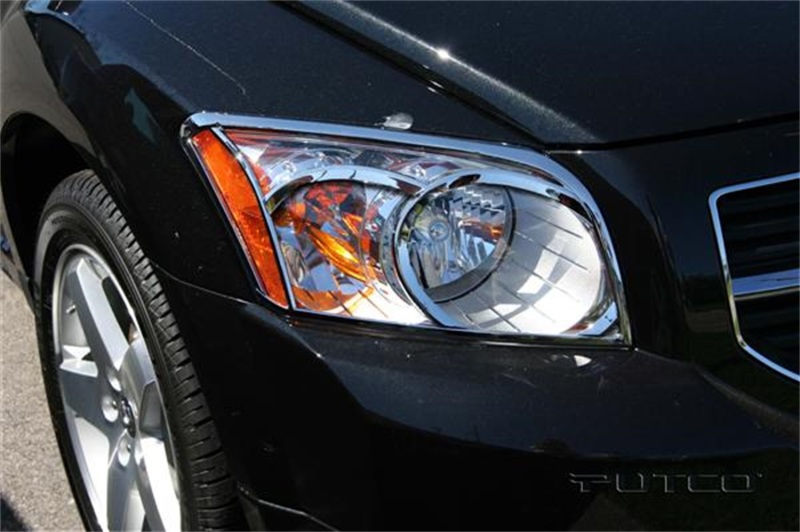 Dodge Caliber Head Lamp Overlays & Rings - Putco - Chrome - `07-`10