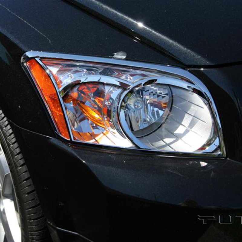 Dodge Caliber Head Lamp Overlays & Rings - Putco - Chrome - `07-`10
