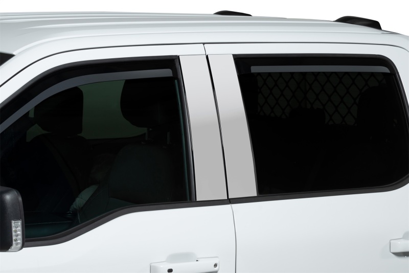 Ford F-250 Window Visors (2) - Front - Putco - Element Chrome - Chrome - `24-`27 Ford F-250 Window Visors (2) - Front - Putco - Element Chrome - Chrome - `24-`27