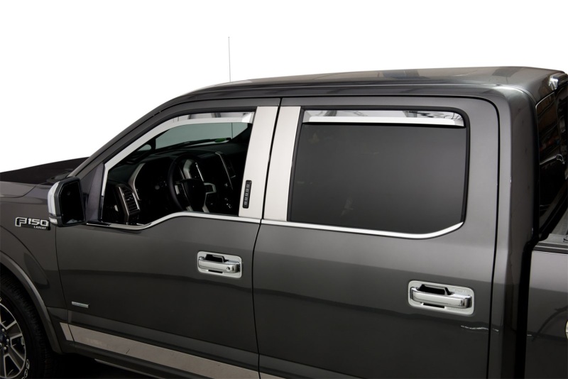 Ford F250 Window Visors - Putco - Element Chrome - Chrome - `17-`22
