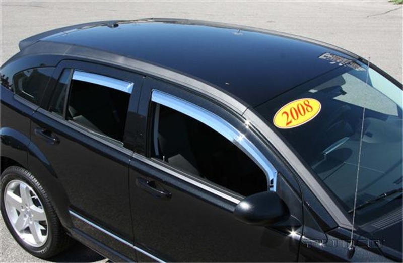 Dodge Caliber Deflectors - Putco - Element Chrome Window Visors - Chrome - `07-`12
