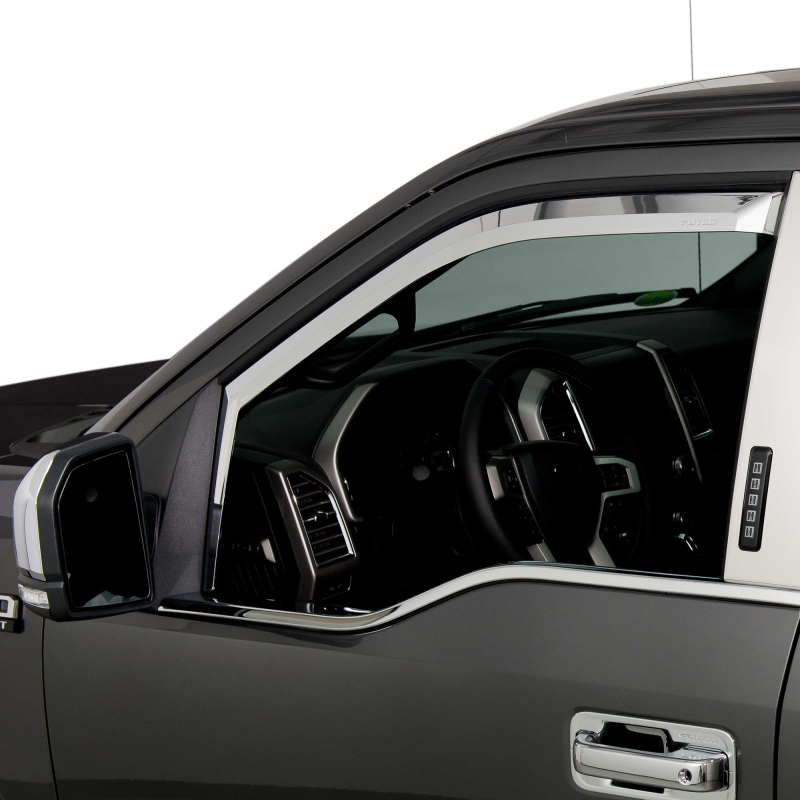Honda Pilot Window Visors - Front - Putco - Element In-Channel - Chrome - `03-`08