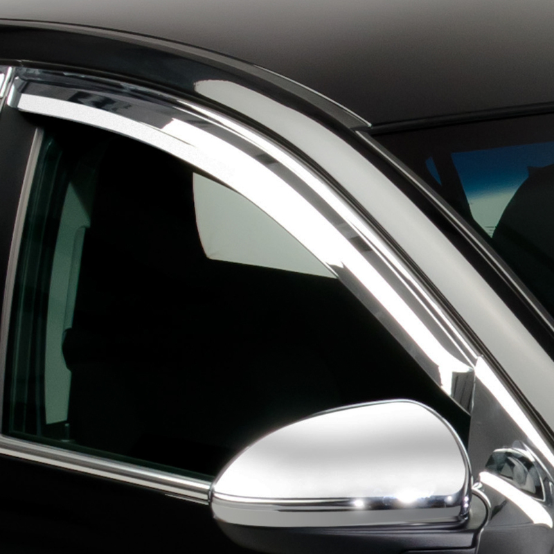 Honda Pilot Window Visors - Front - Putco - Element In-Channel - Chrome - `03-`08
