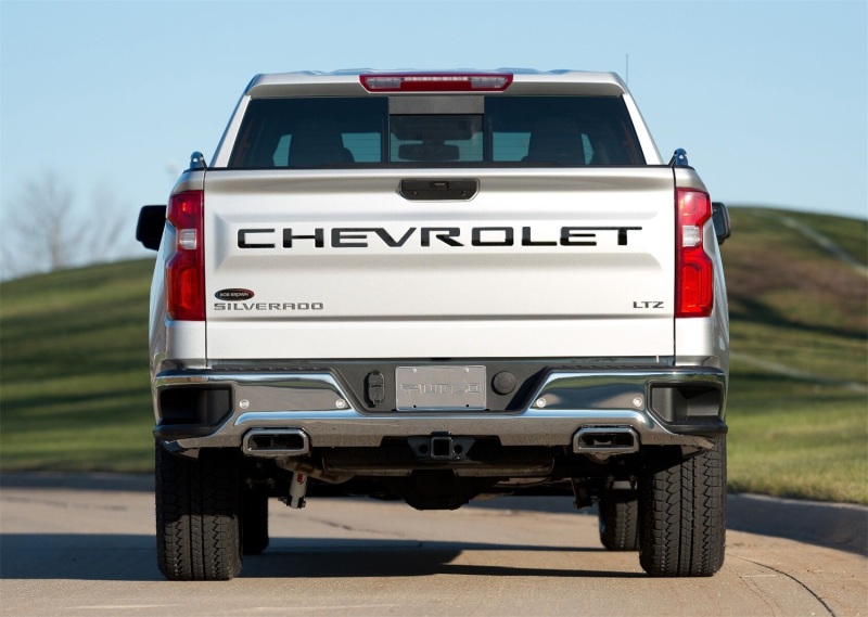 Chevrolet Silverado 1500 Tailgate Lettering Emblem Kit - Putco - Cut Lettering - Black Platinum - `19-`26