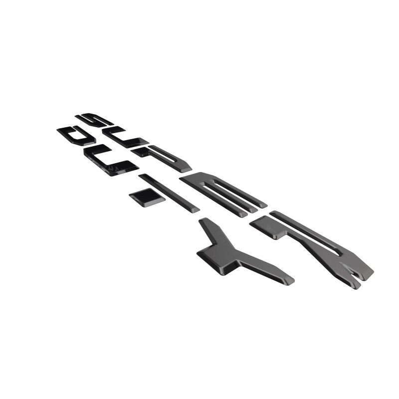 Ford F450 Lettering Emblems - Rear - Putco - Super Duty Stamped Cut Letters - Black Platinum - `17-`19