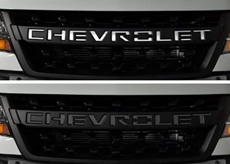 Chevrolet Colorado Grille Letters - Front - Putco - Stainless Steel - `19-`22