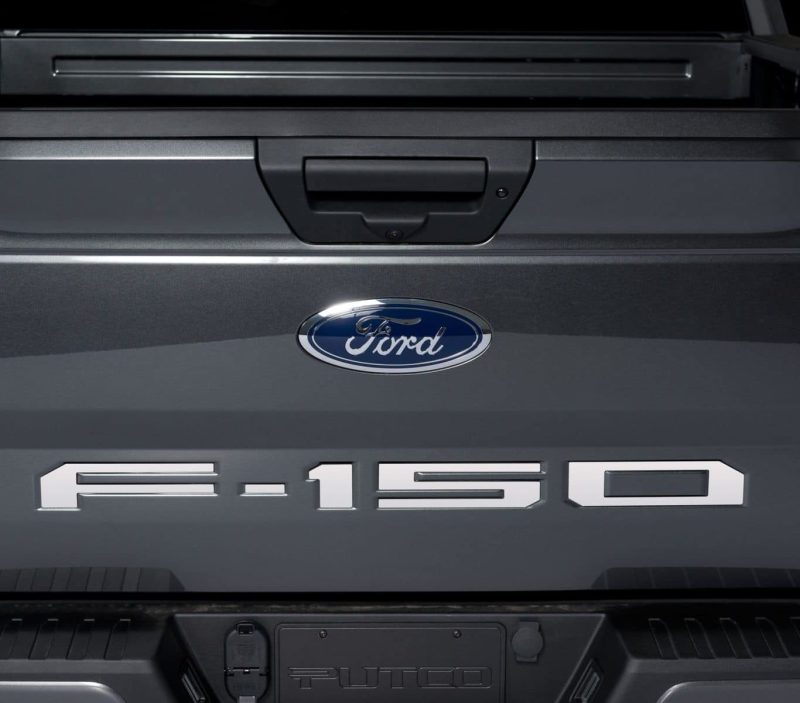 Ford F-150 Lettering Emblems - Tailgate / Grille - Putco - Ford Licensed Emblem Kit - Stainless Steel / Black Platinum - `21-`26