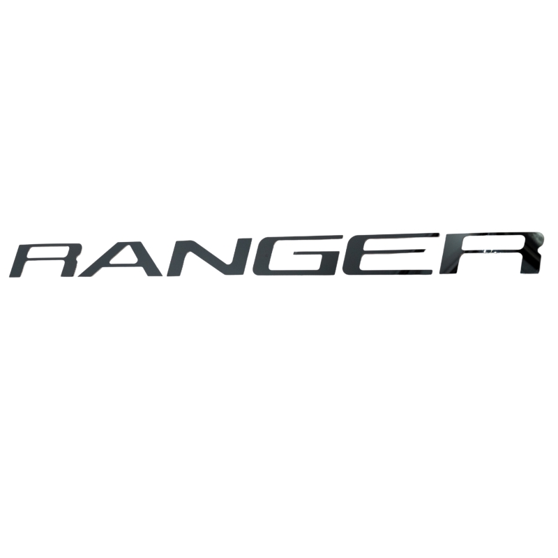 Ford Ranger Tailgate Lettering Kit - Putco - Flat Cut - Black Platinum - `24-`26