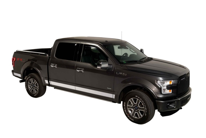 Ford F250 Element Tinted Window Visors - Front + Rear - Putco - In Channel - Tinted - `17-`22