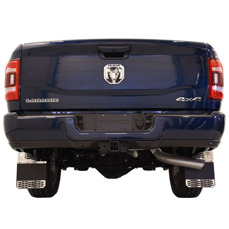 Ram HD 3500 Mud Skins - Front - Putco - Hex Shield - Brushed Stainless Steel - `10-`18