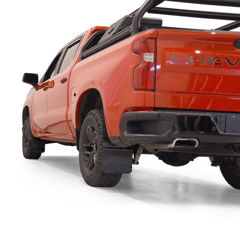 Ford Super Duty Mud Flaps - Front or Rear - Putco - Hex Shield Pattern - Carbon Black - `17-`22
