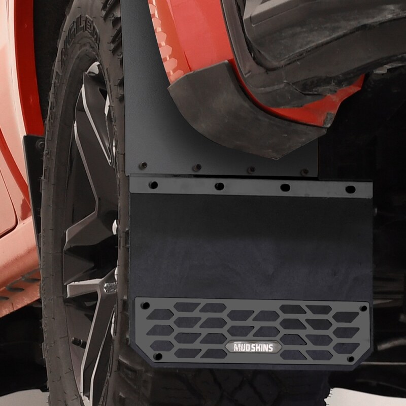 GMC Sierra LD Mud Flaps - Rear - Putco - Hex Shield Series - Solid Black - `19-`25