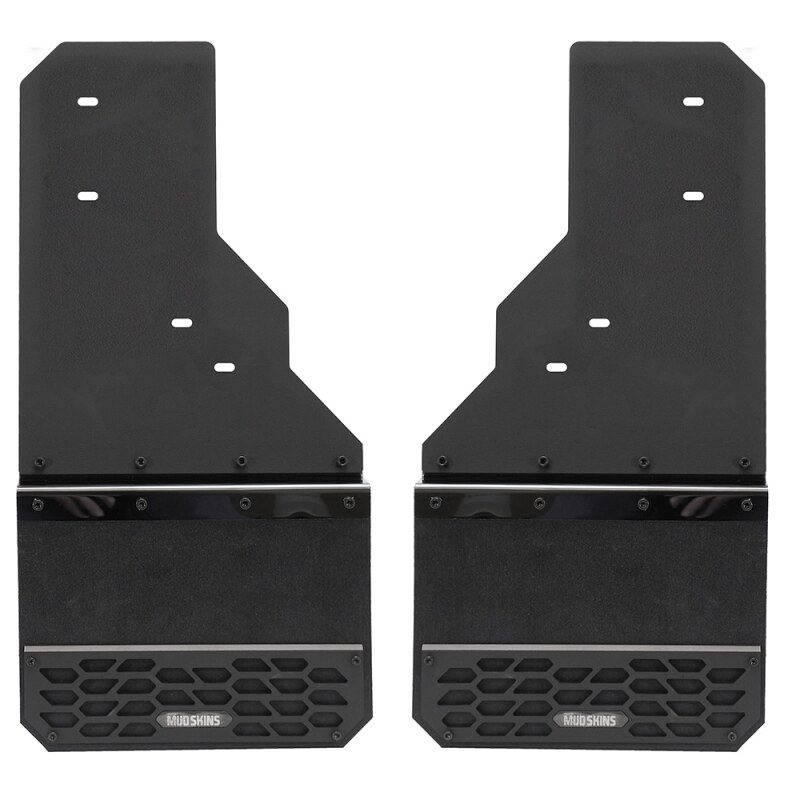 GMC Sierra 1500 Mud Flaps - Front - Putco - Mud Skins - HDPE - Solid Black - `19-`26