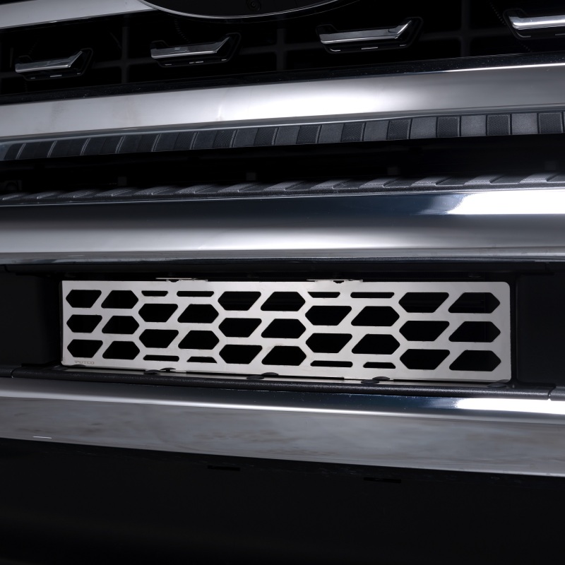 Ford F250 Super Duty Bumper Grille Inserts - Putco - Hex Shield Design - Polished Stainless Steel - `23-`24