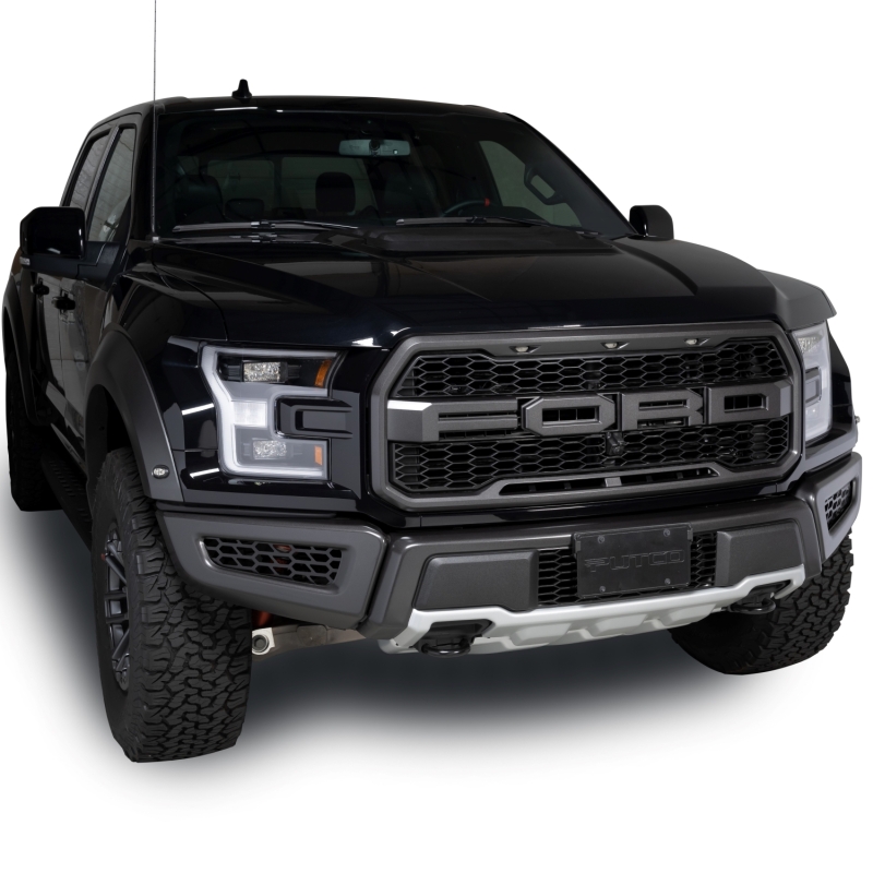 Ford F-150 Raptor Bumper Grille Inserts - Putco - Hex Shield - Black Powder Coated - `17-`20