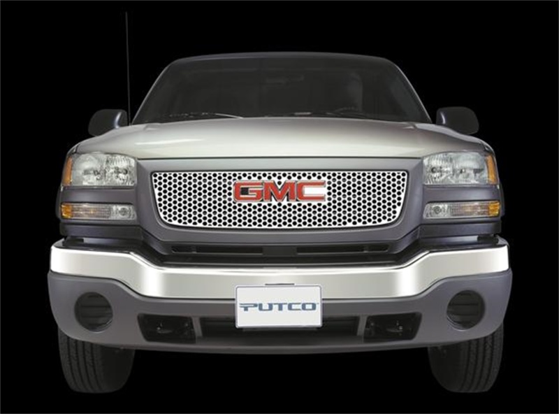 GMC Sierra 3500 Grille Insert - Putco - Punch Stainless Steel w/ Logo Cutout - `01-`02