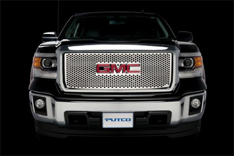 GMC Sierra LD Grille Insert - Putco - Punch Stainless Steel, Version 2 - `14-`15