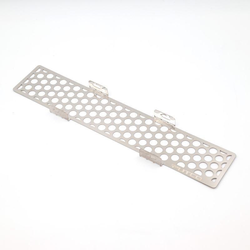 Ford F250 Super Duty Bumper Grille Inserts - Putco - Punch Design - Polished Stainless Steel - `23-`24