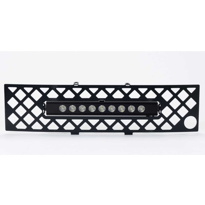 Ford F-150 Bumper Grille Inserts - Putco - Black Diamond with 10in Luminix Light Bar - Black - `11-`14