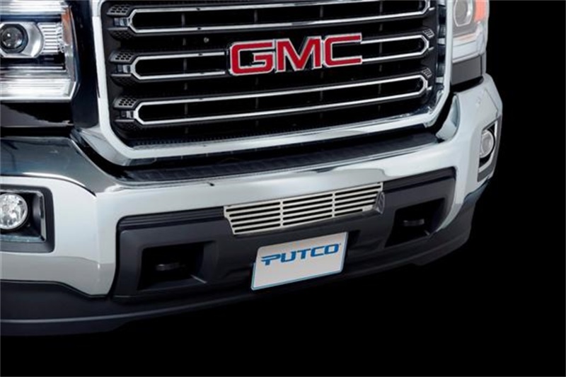 GMC Sierra 2500 Bumper Grille Inserts - Putco - Stainless Steel - Bar Design - `15-`19