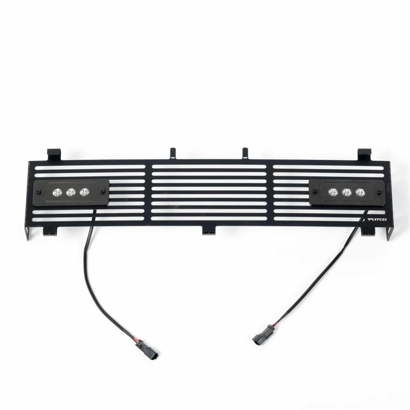 Dodge Ram 3500 Bumper Grille Inserts - Putco - Bar Style w/ 10in Luminix Light Bar - Black - `11-`19
