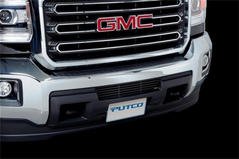 GMC Sierra 3500 Bumper Grille Inserts - Putco - Stainless Steel - Black Bar Design - Black - `15-`19