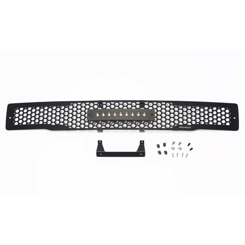 Ford F-150 Bumper Grille Insert - Putco - Punch Design w/ 10in Luminix Light Bar - Black - `15-`17