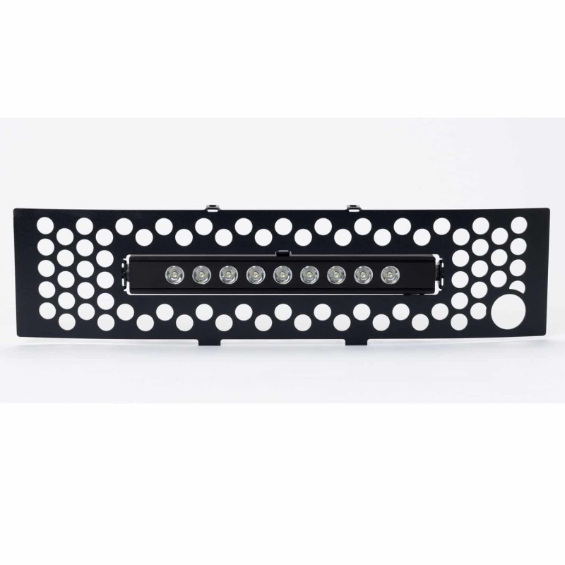 Dodge Ram 3500 Bumper Grille Insert - Putco - Punch Style w/ 10in Luminix Light Bar - Black - `11-`19