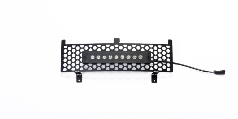 Chevrolet Silverado 3500 Grille Insert - Putco - Punch Design w/10 in. Curved Flush Luminix Light Bar - Black - `15-`19
