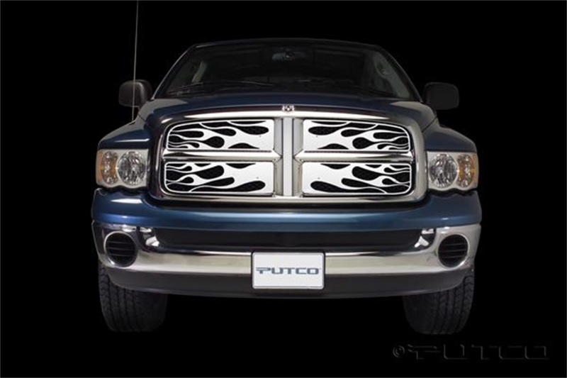 Dodge Ram Truck 3500 Grille Insert - Putco - Flaming Inferno Stainless Steel - `02-`05