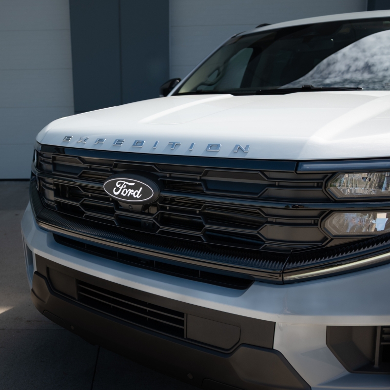 Ford Expedition Luminix LED Emblems - Front Grille - Putco - Luminix - Matte Black - `25-`26