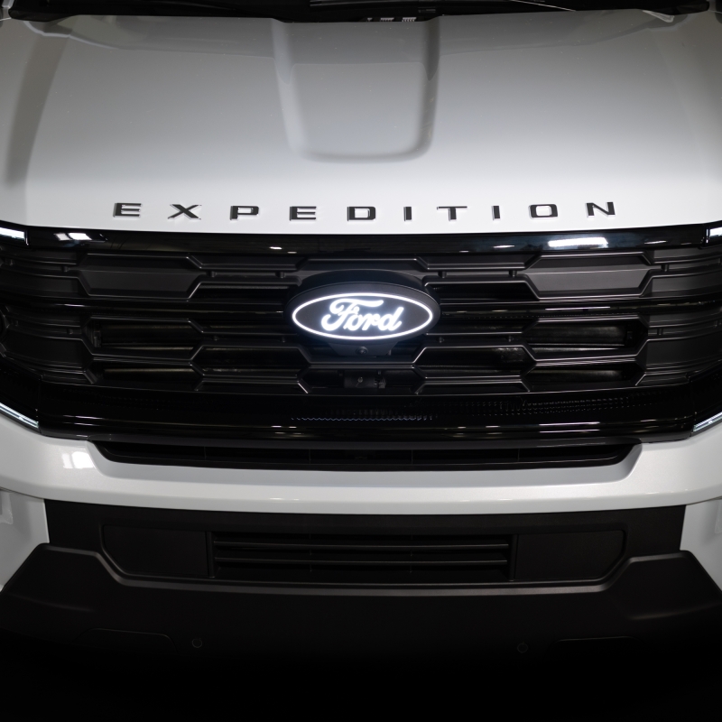 Ford Expedition Luminix LED Emblems - Front Grille - Putco - Luminix - Matte Black - `25-`26