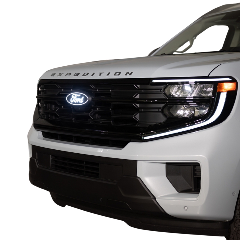 Ford Expedition Luminix LED Emblems - Front Grille - Putco - Luminix - Matte Black - `25-`26