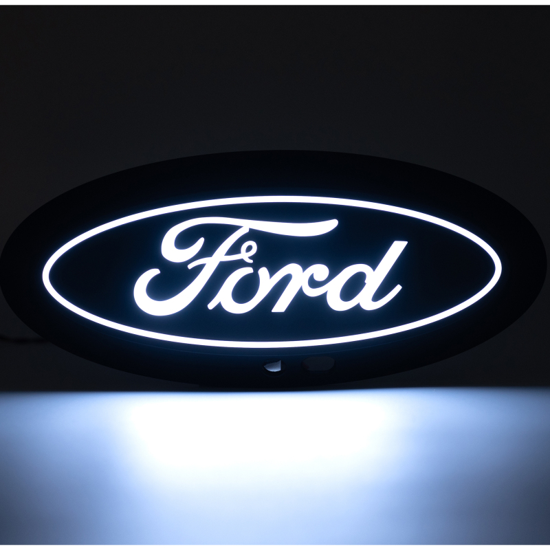 Ford F250 LED Emblem - Front - Putco - Luminix with Camera CutOut - White - `17-`19
