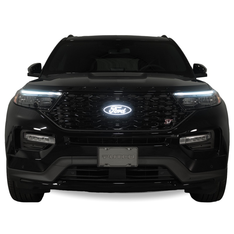 Ford Explorer LED Emblems - Front Grille - Putco - Luminix - Matte Black - 2024+