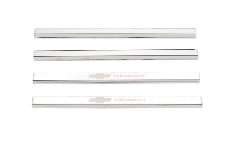 Chevrolet Silverado Door Sills - Putco - With CHEVROLET Etching - Stainless Steel - `14-`18