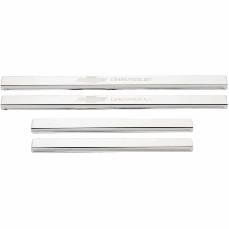 Chevrolet Silverado Door Sills - Putco - Bow Tie Etching - Stainless Steel - `19-`26