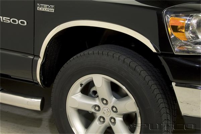 Dodge Ram Fender Trim - Putco - Full Stainless Steel - Polished Stainless Steel - `02-`09
