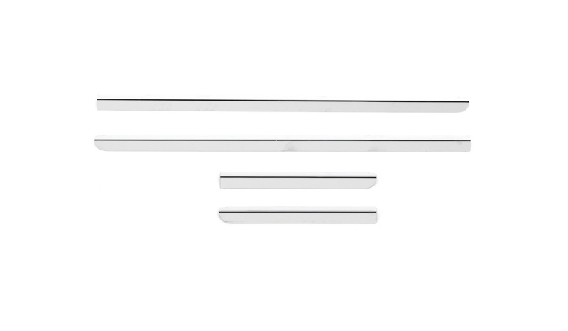 Chevrolet Silverado HD Window Trim Accents - Putco - Stainless Steel - Chrome - 2014