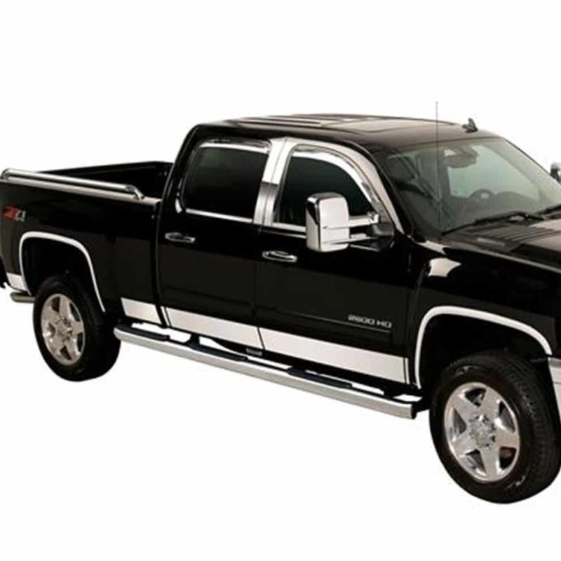 GMC Sierra 2500 Rocker Panels - Putco - Premium Stainless Steel, 6in Wide, 10pcs - Stainless Steel - `07-`14